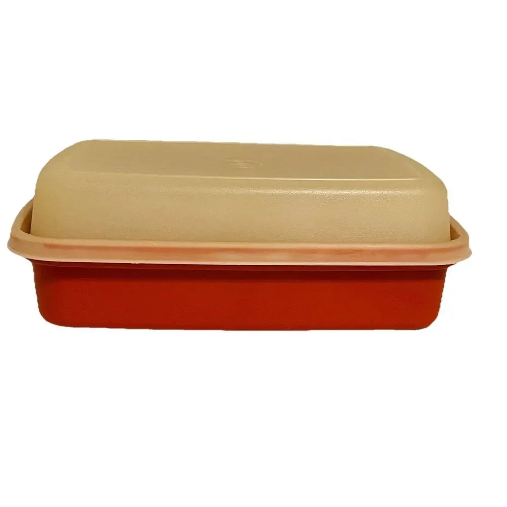 Vintage Tupperware Large Season Serve Marinade Container Paprika Red #1294